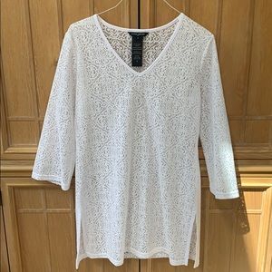 White Lace Beach Coverup Sz S (Mario Serrani)